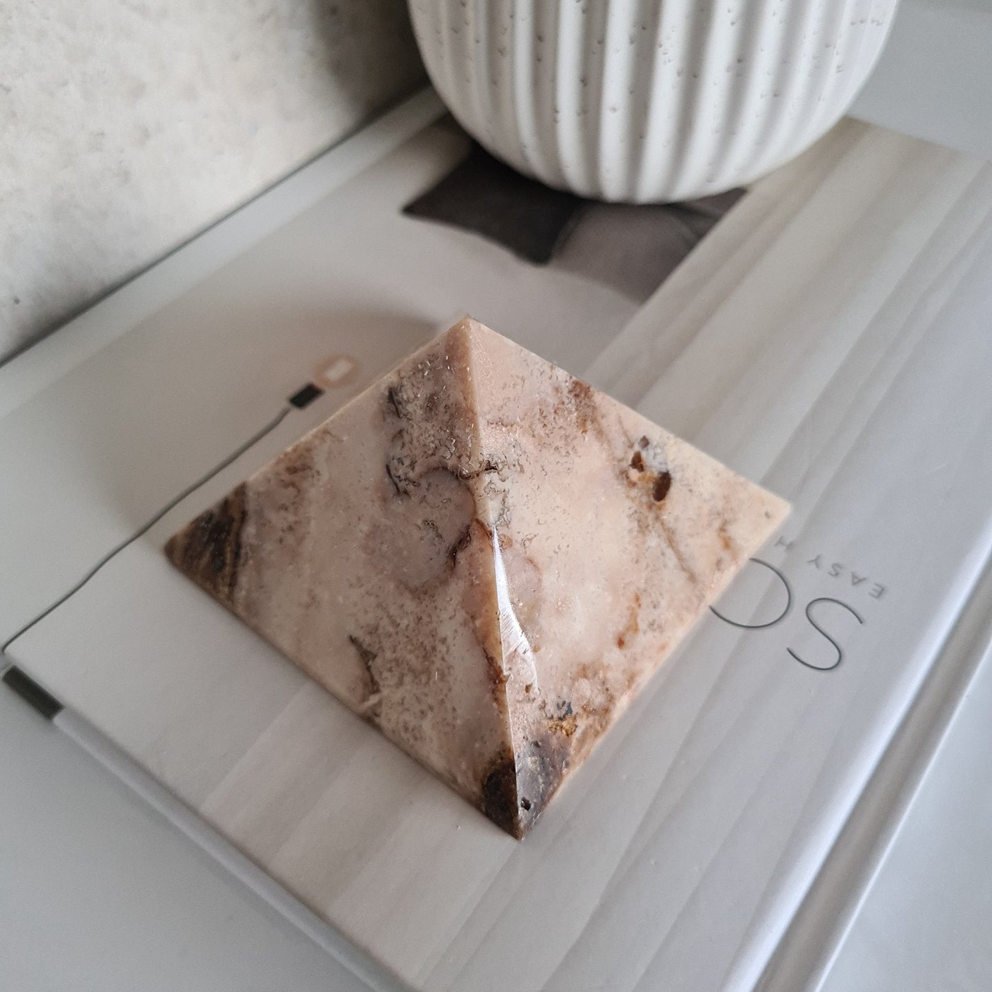 Chocolate Calcite Pyramid 02