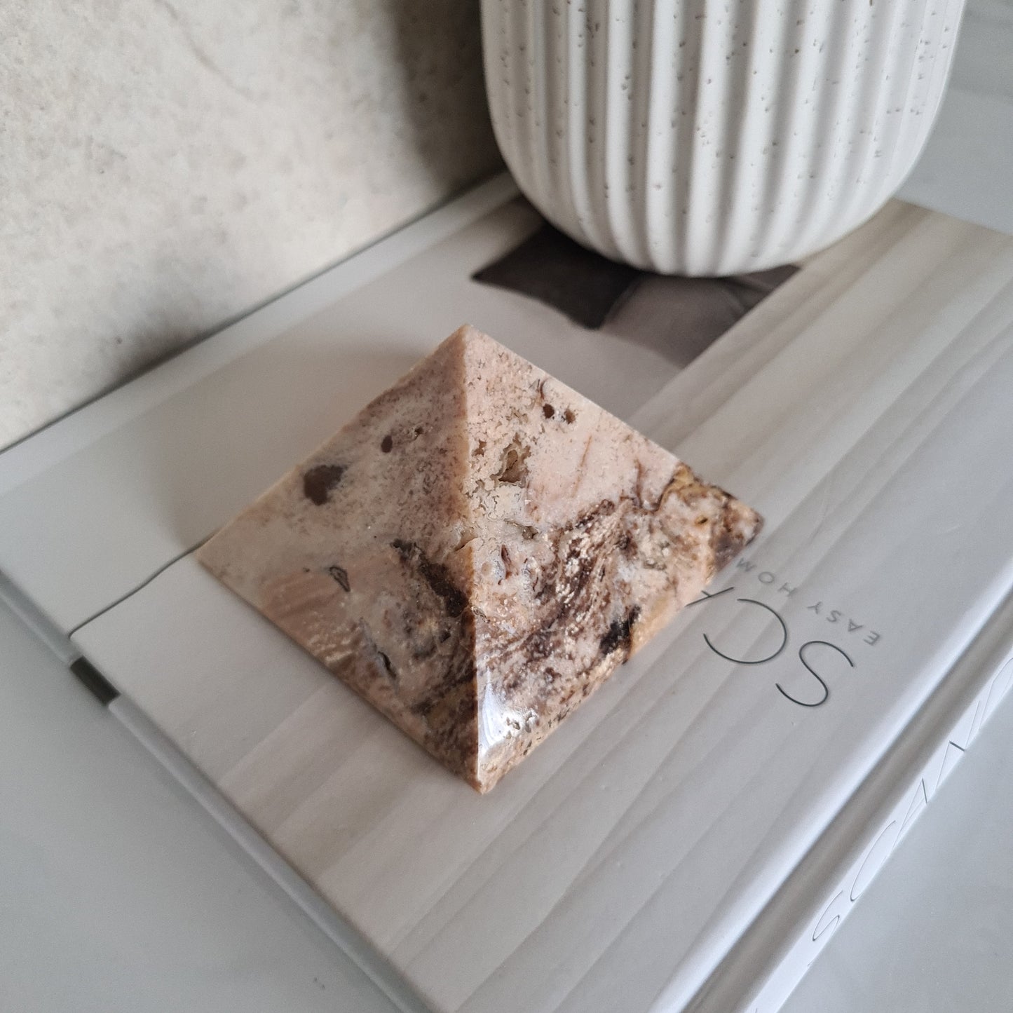 Chocolate Calcite Pyramid 02