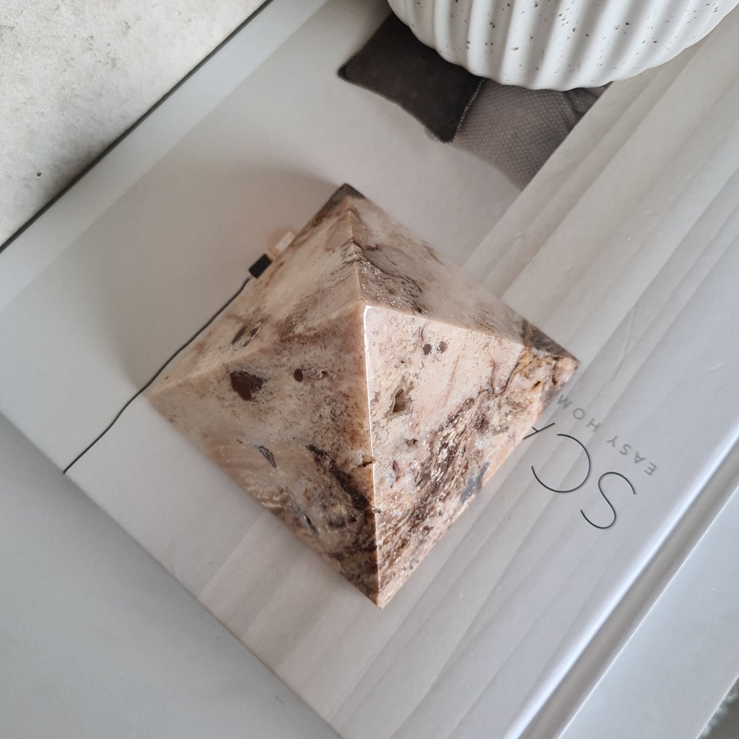 Chocolate Calcite Pyramid 02