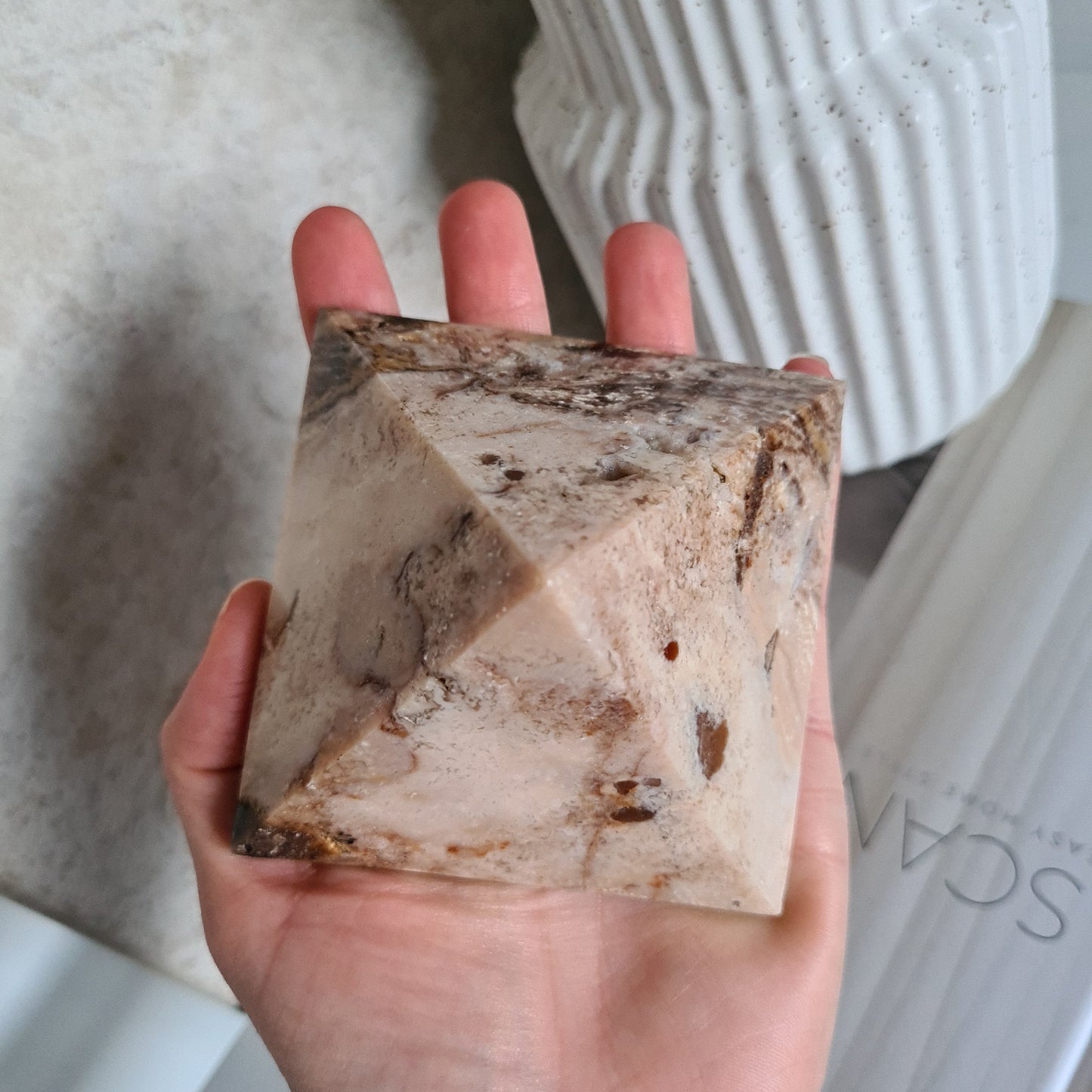 Chocolate Calcite Pyramid 02