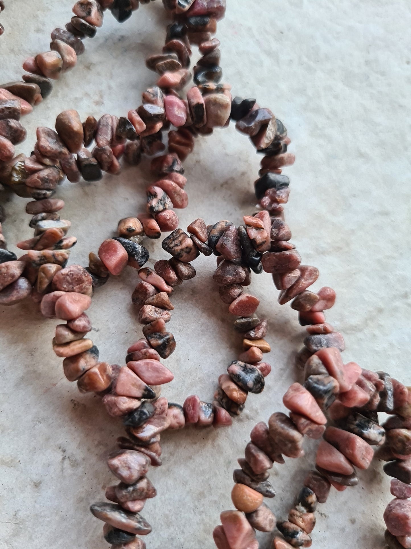 Rhodonite Chip Bracelet