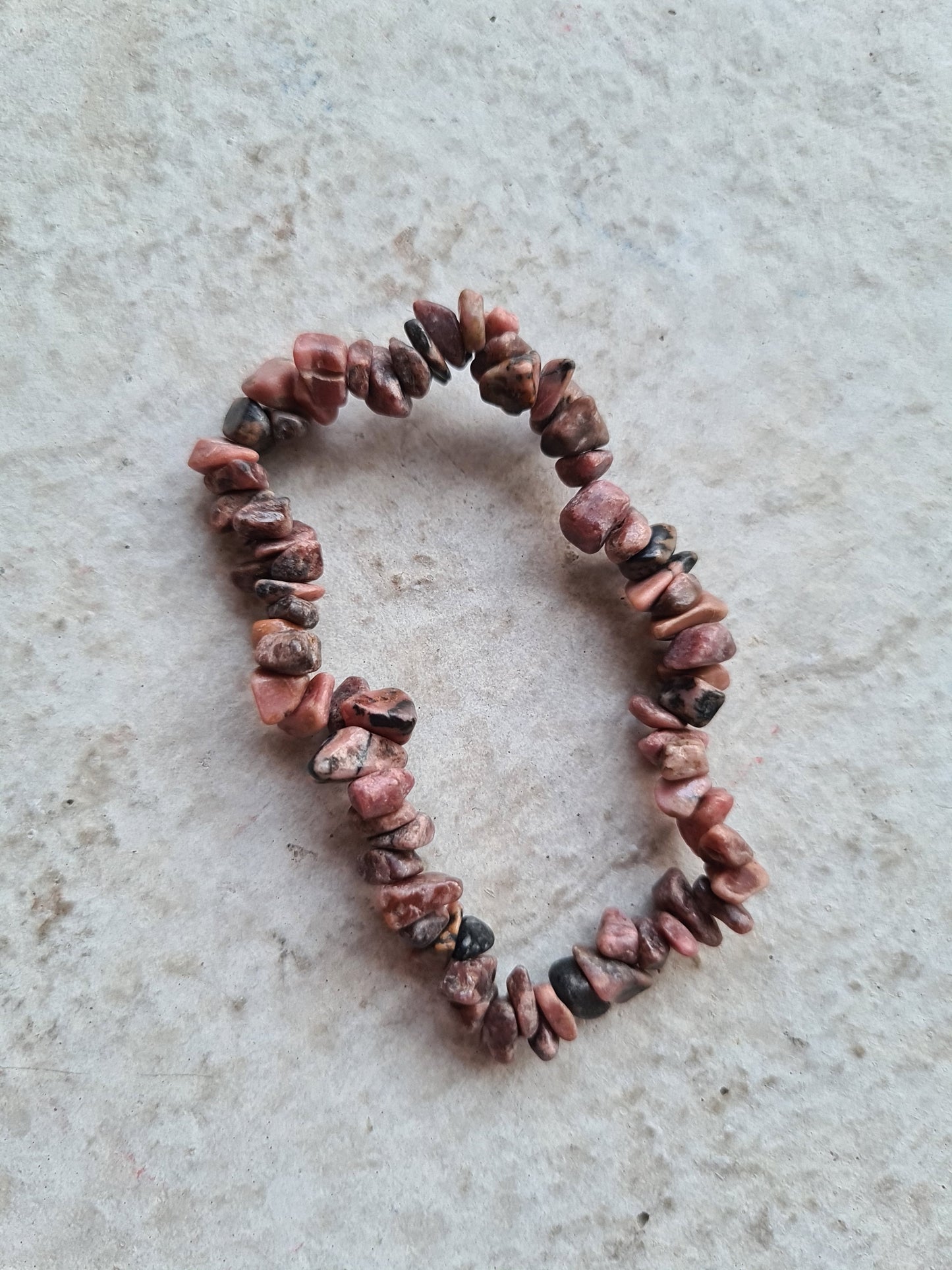Rhodonite Chip Bracelet