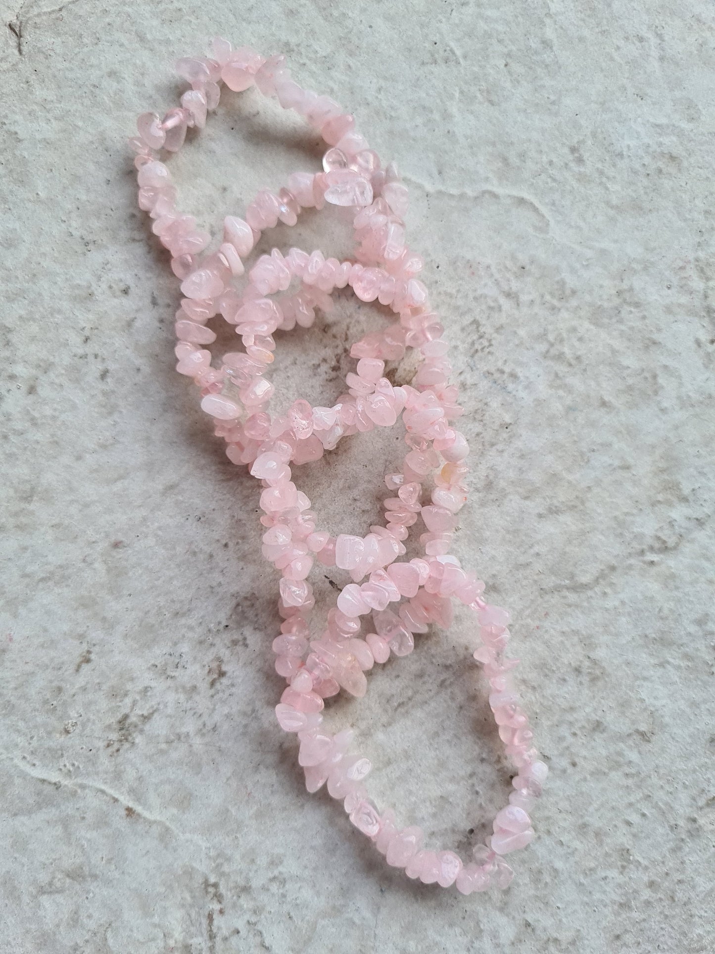 Rose Quartz Chip Bracelet