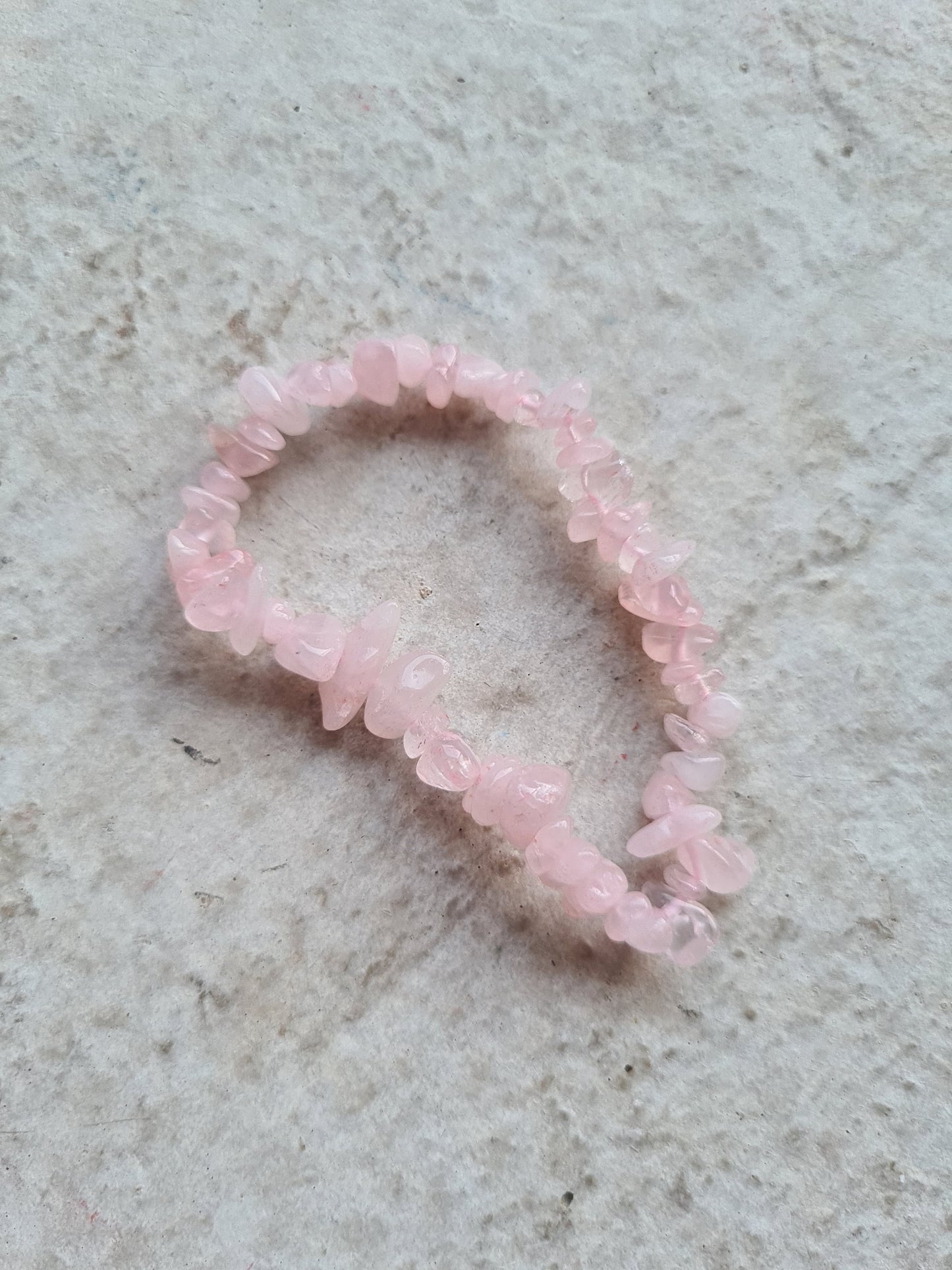 Rose Quartz Chip Bracelet