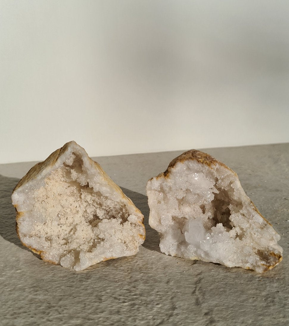 Moroccan Quartz Geode Pair 16