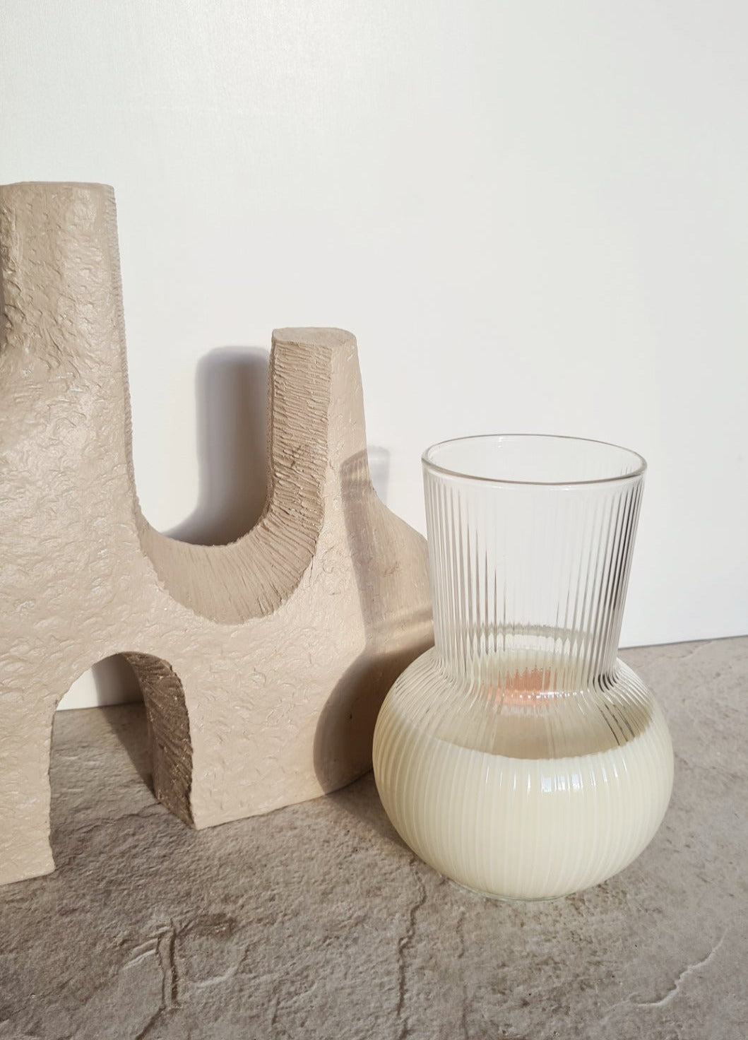 Ribbed Vase Candle