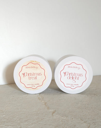 Christmas Treat 200g tin candle