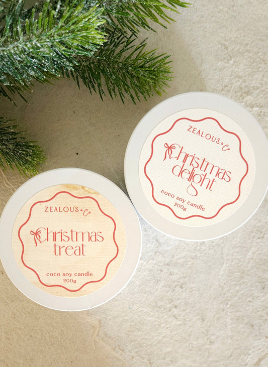 Christmas Delight 200g tin candle