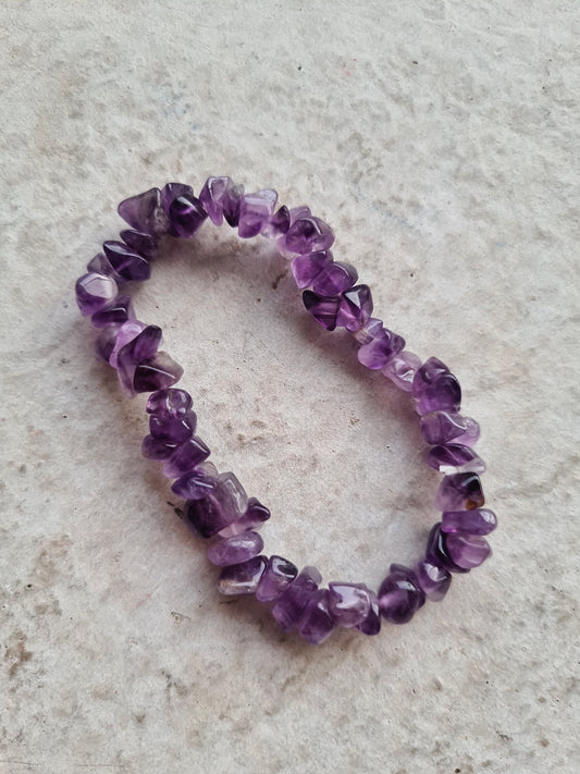 Amethyst Chip Bracelet