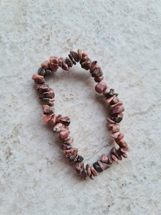 Rhodonite Chip Bracelet
