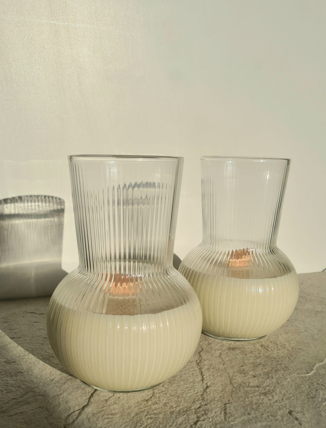 Ribbed Vase Candle