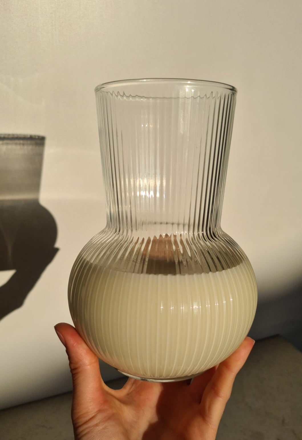 Ribbed Vase Candle